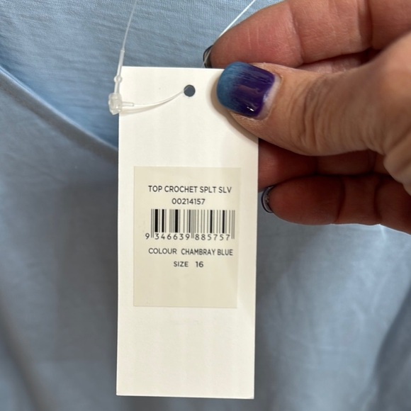 Women's Light Blue Top - Picture 4 of 10